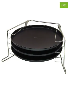 4-delige pizzaset zwart - Ø 29 cm