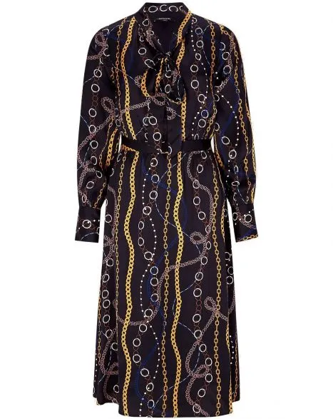 Comma jurk met kettingprint