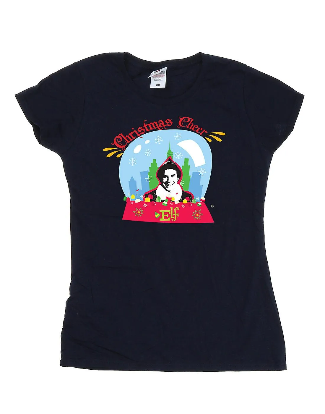ELF WOMEN'S CHRISTMAS SNOWGLOBE TSHIRT