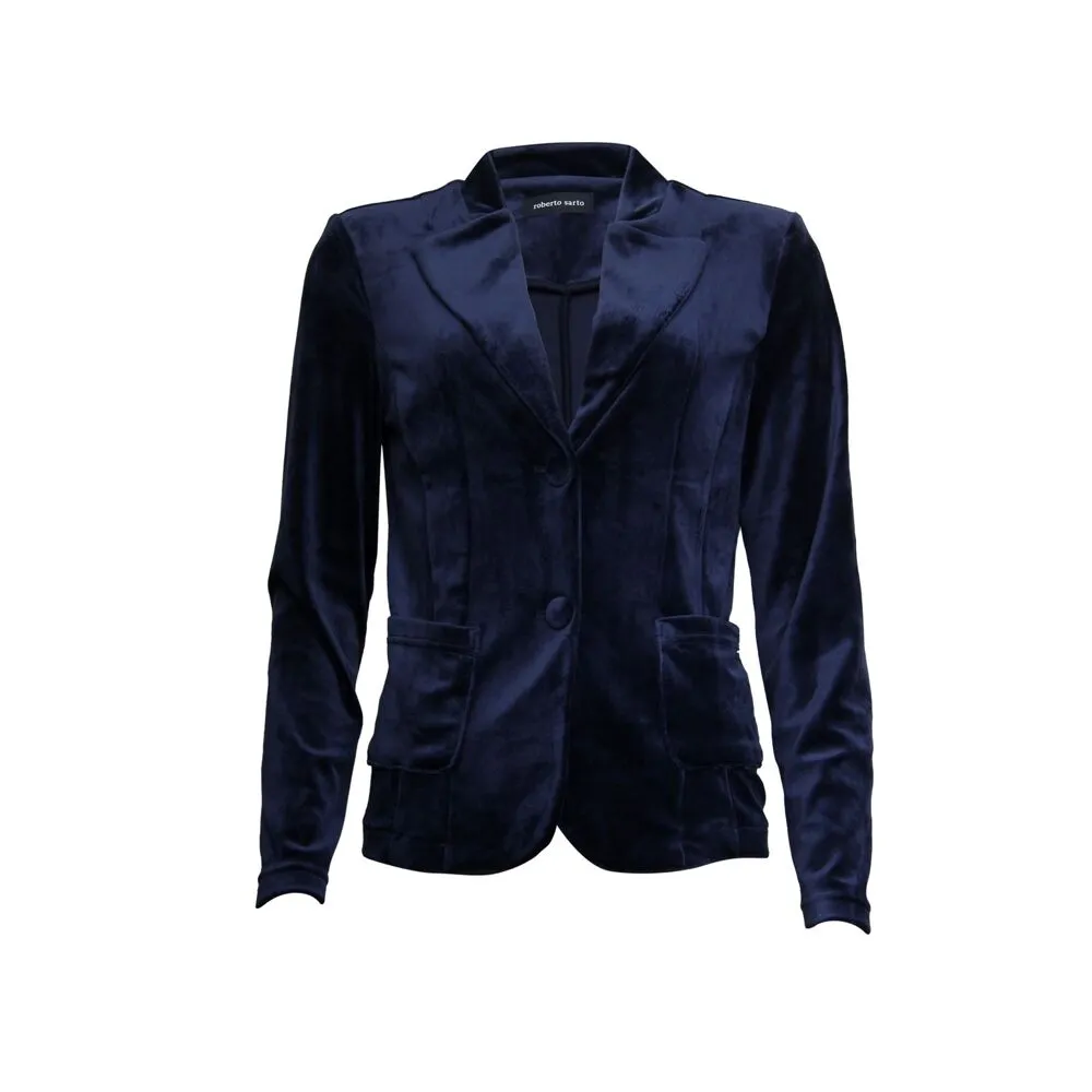 Fluwelen blazer van Roberto Sarto met reverskraag 