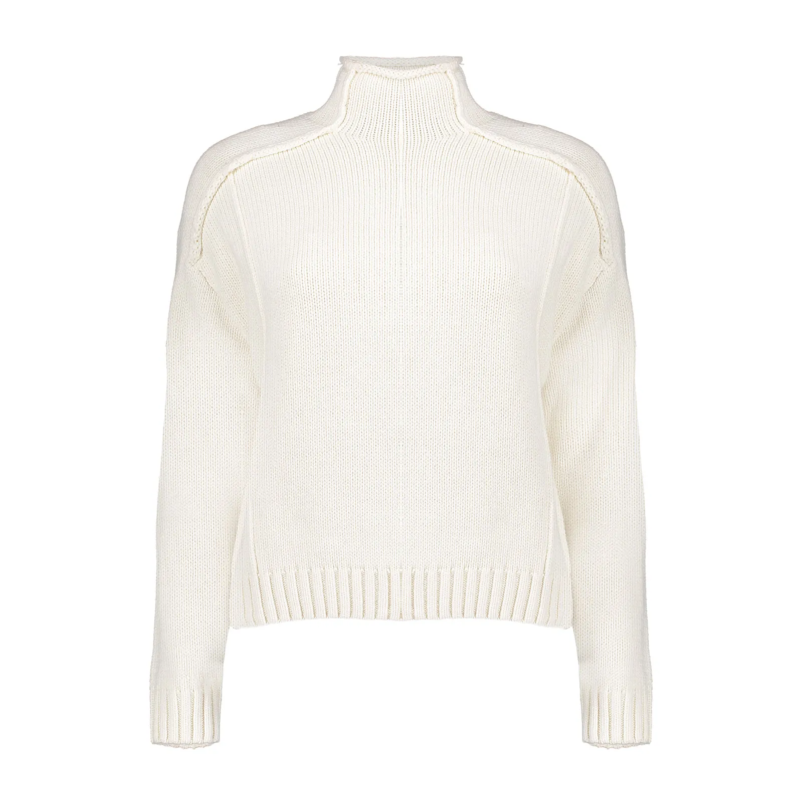Geisha Boxy Gebreide Trui – Off White