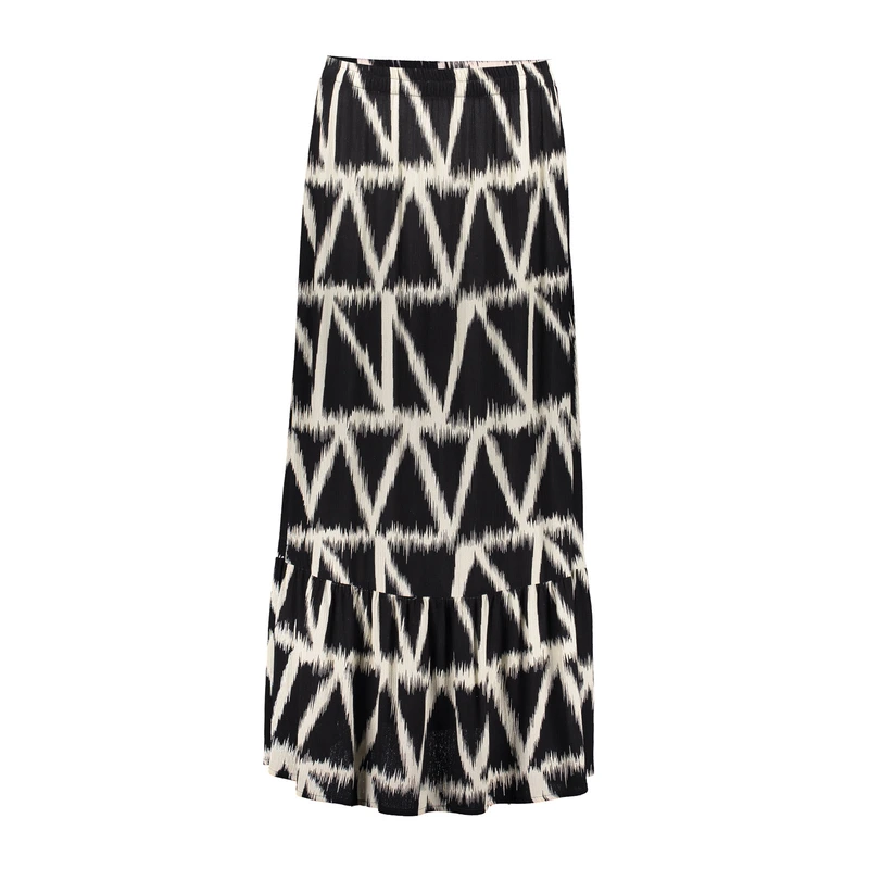 GEISHA DAMES MIDI ROK MET IKAT PRINT 4620120