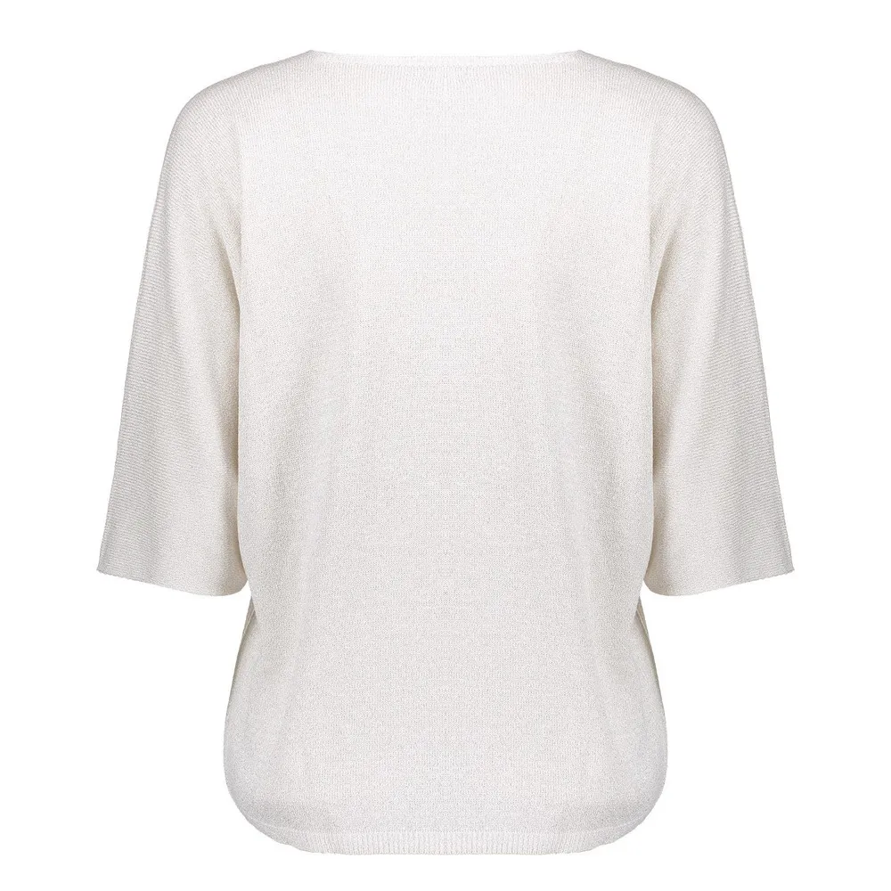   Geisha Pullover V neck 3/4 sleeve Beige KL