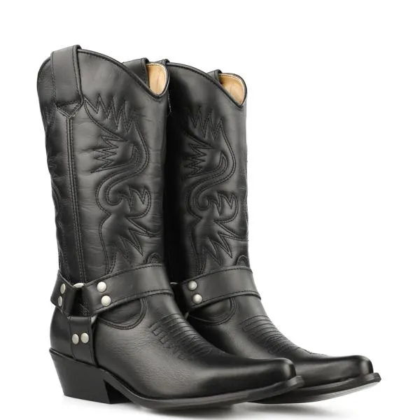 High Texas zwart met gesp