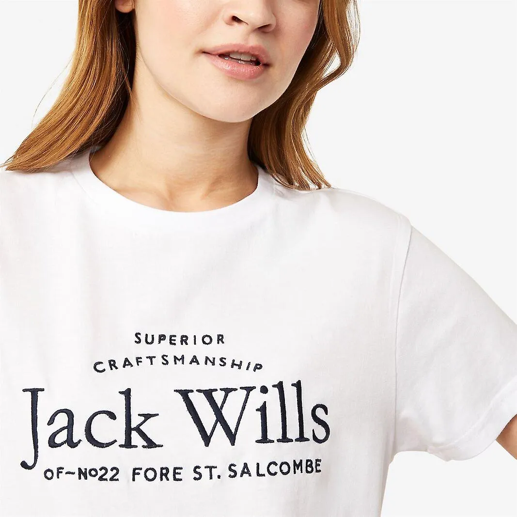JACK WILLS FORSTAL BOYFRIEND LOGO TSHIRT