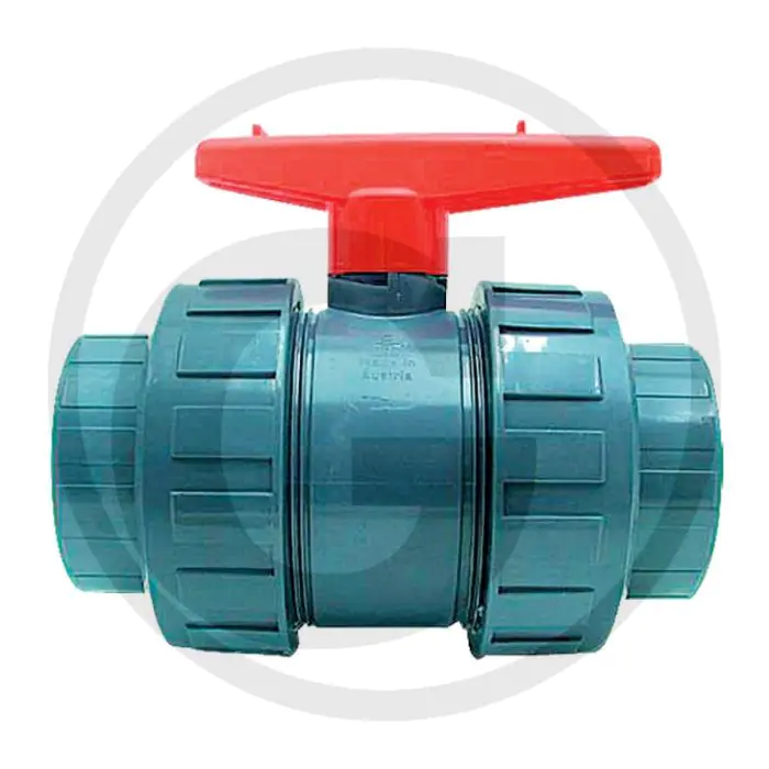 KOGELKRAAN PVC 2WEGE Ø110MM 10 BAR 384MM