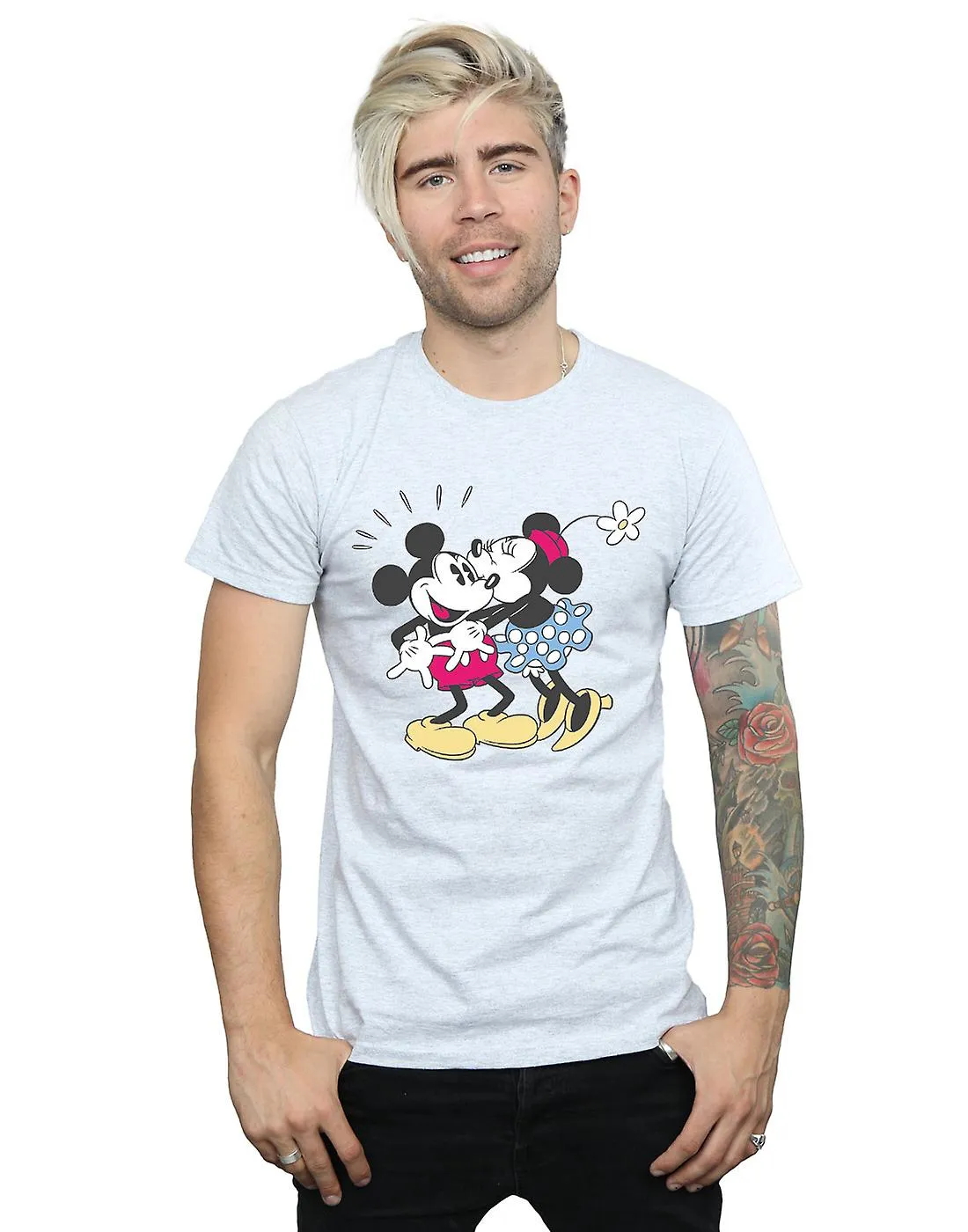 MANNEN VAN DE DISNEY MICKEY EN MINNIE MOUSE KISS TSHIRT