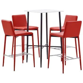 Medina 5-delige Barset kunstleer rood