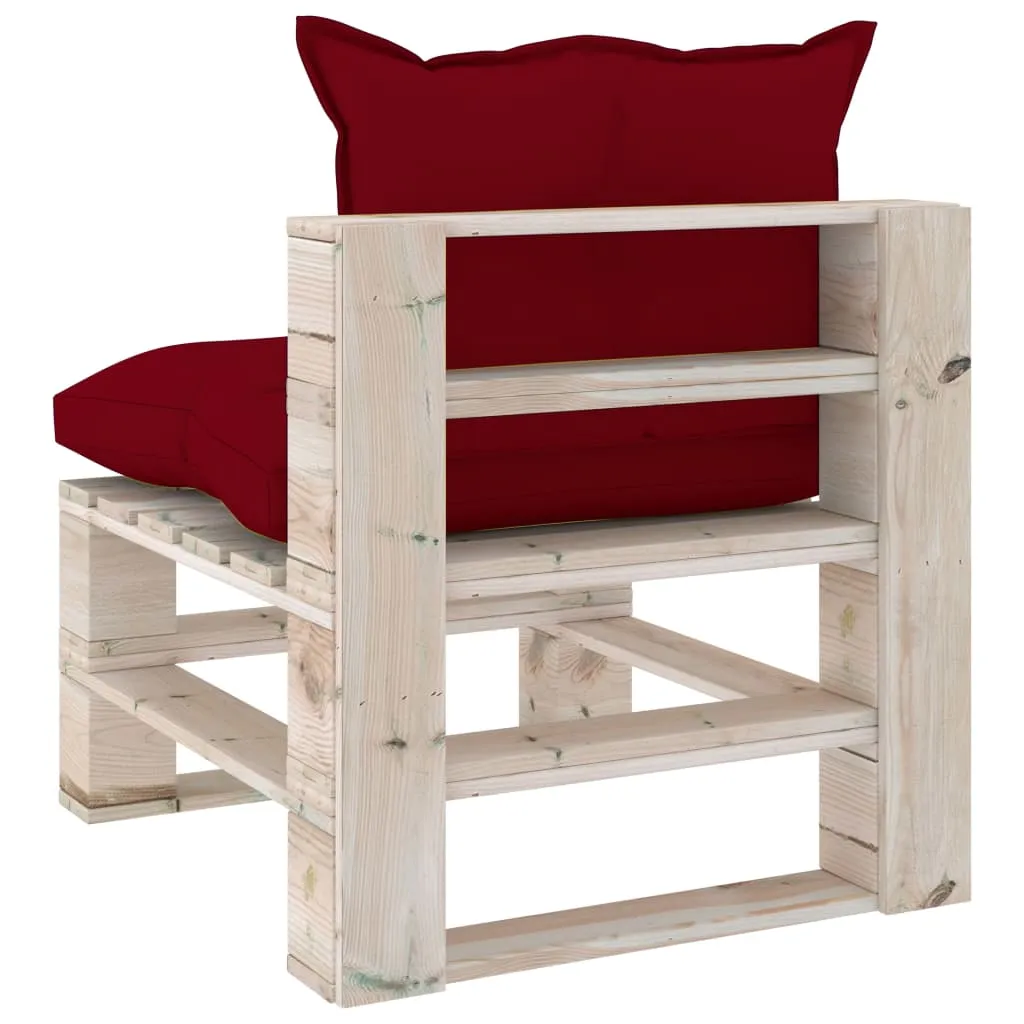 MEDINA 7DELIGE LOUNGESET MET KUSSENS PALLET GRENENHOUT
