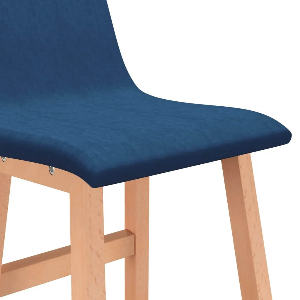 Medina Barstoelen 2 st stof blauw