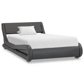 Medina Bedframe kunstleer grijs 100x200 cm