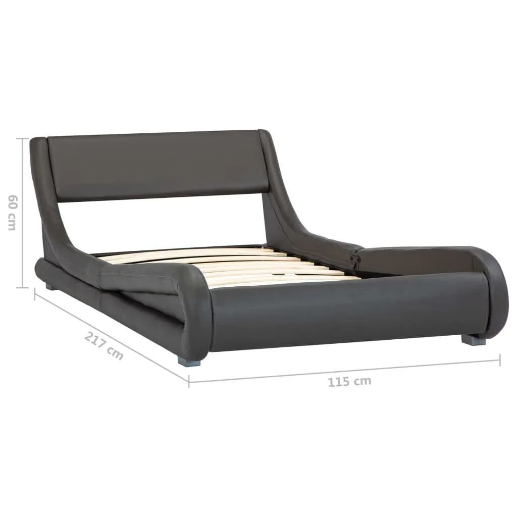 Medina Bedframe kunstleer grijs 100x200 cm