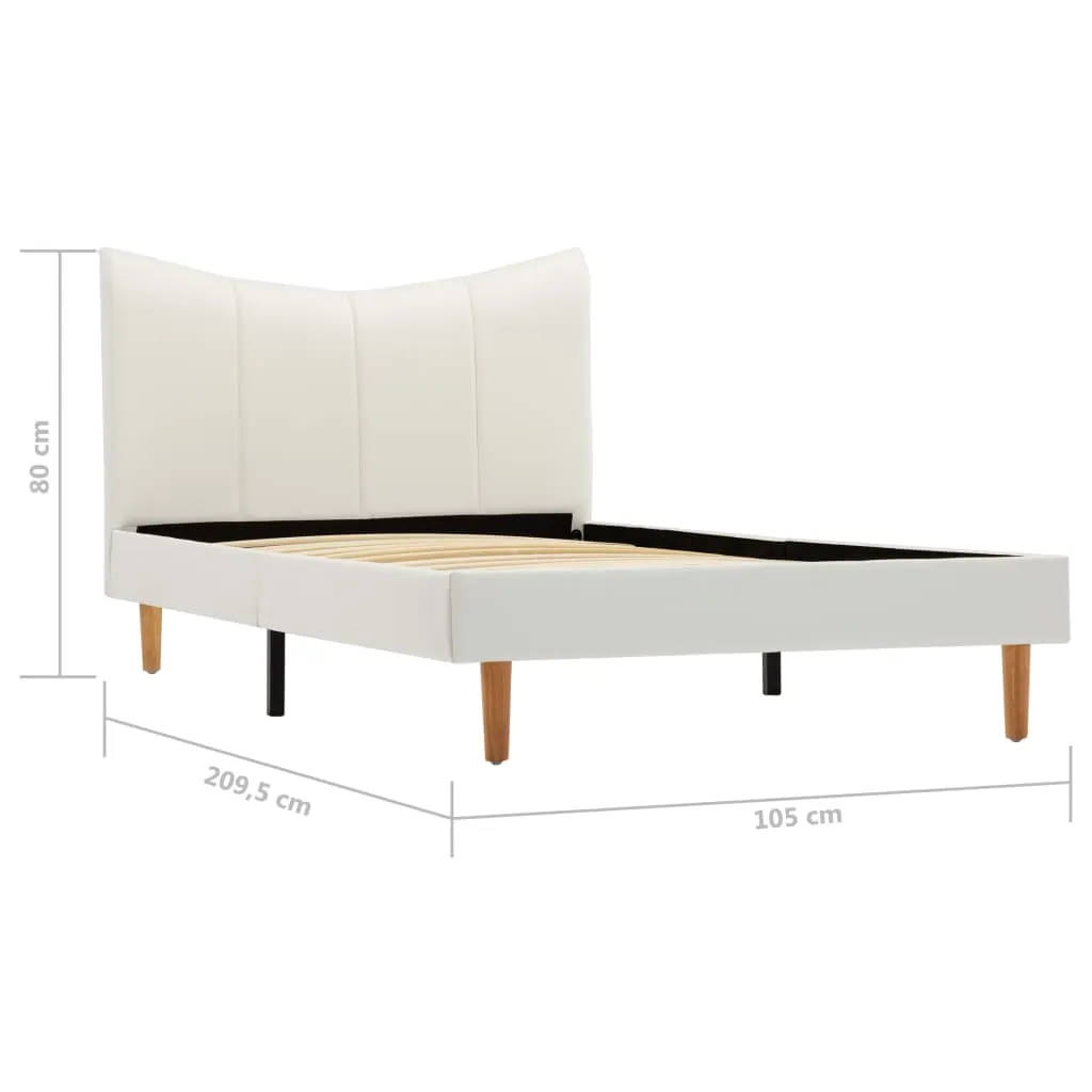 Medina Bedframe kunstleer wit 100x200 cm