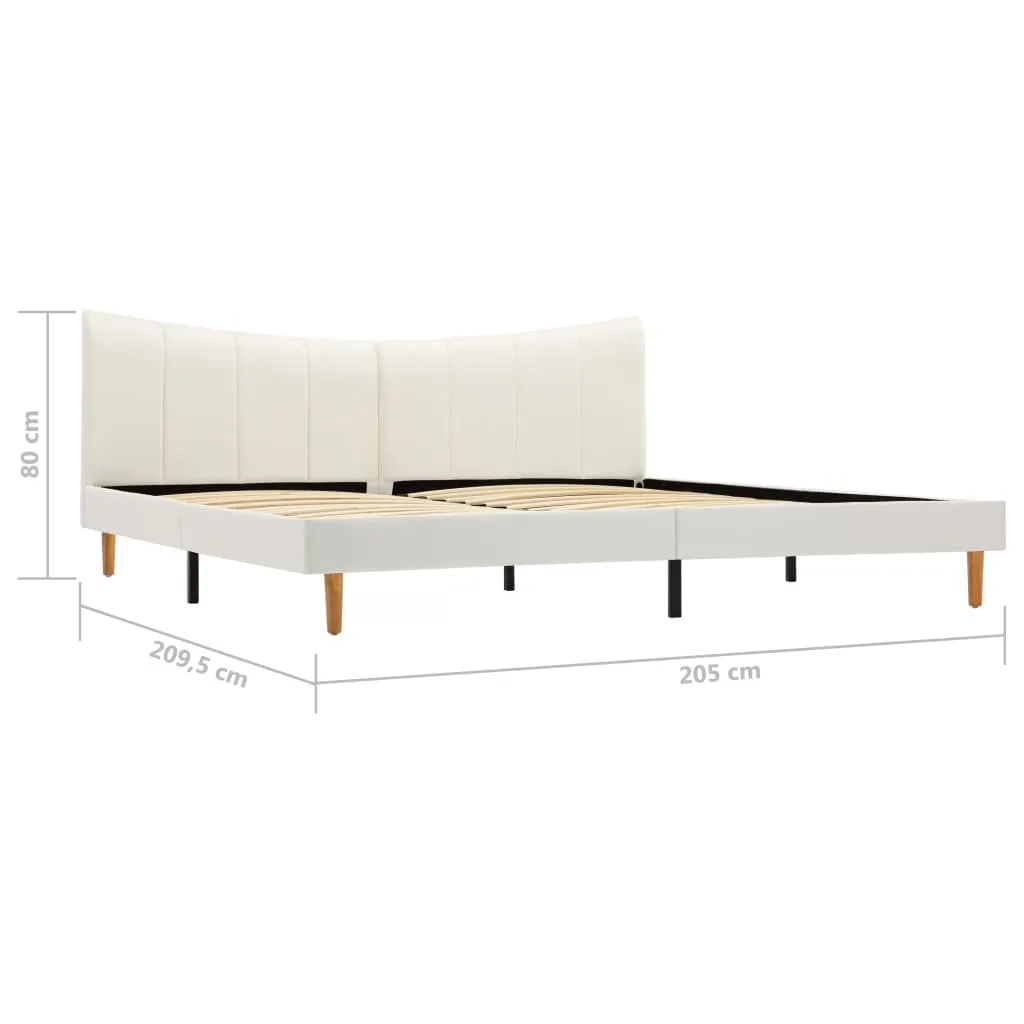 Medina Bedframe kunstleer wit 200x200 cm