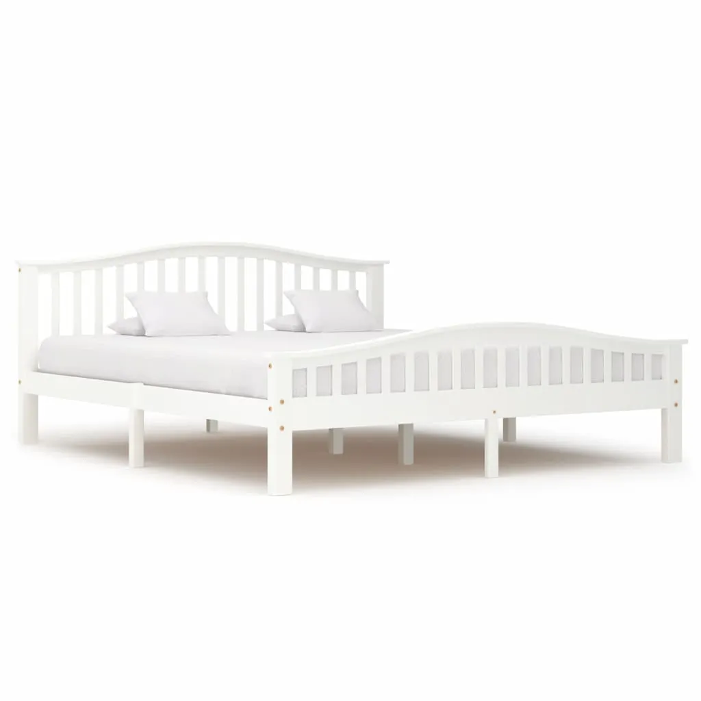Medina Bedframe massief grenenhout wit 180x200 cm