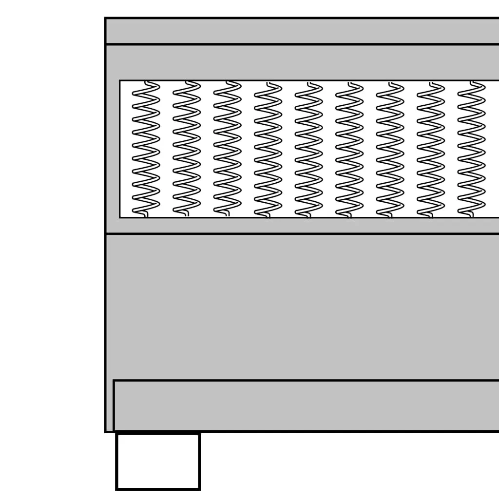 Medina Boxspring stof donkergrijs 200x200 cm