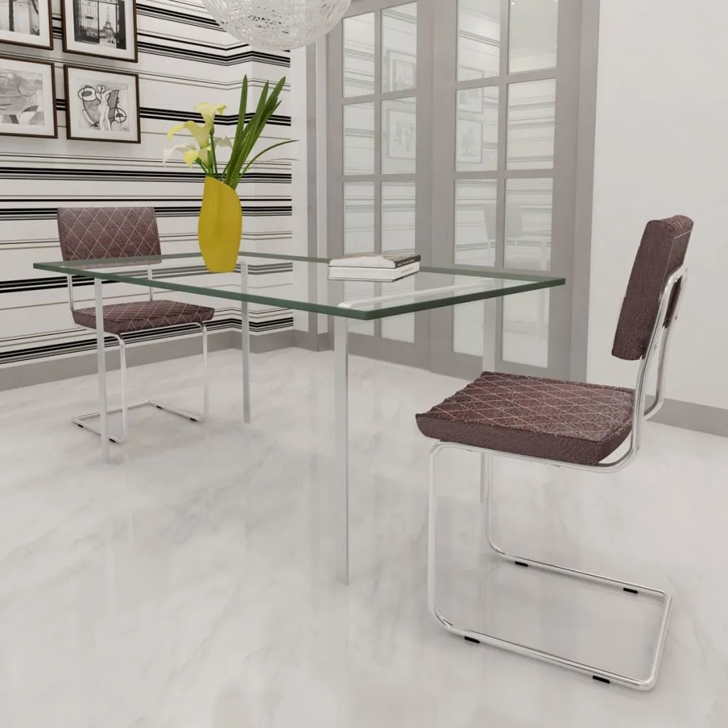 Medina Eetkamerstoelen 2 st kunstleer bruin