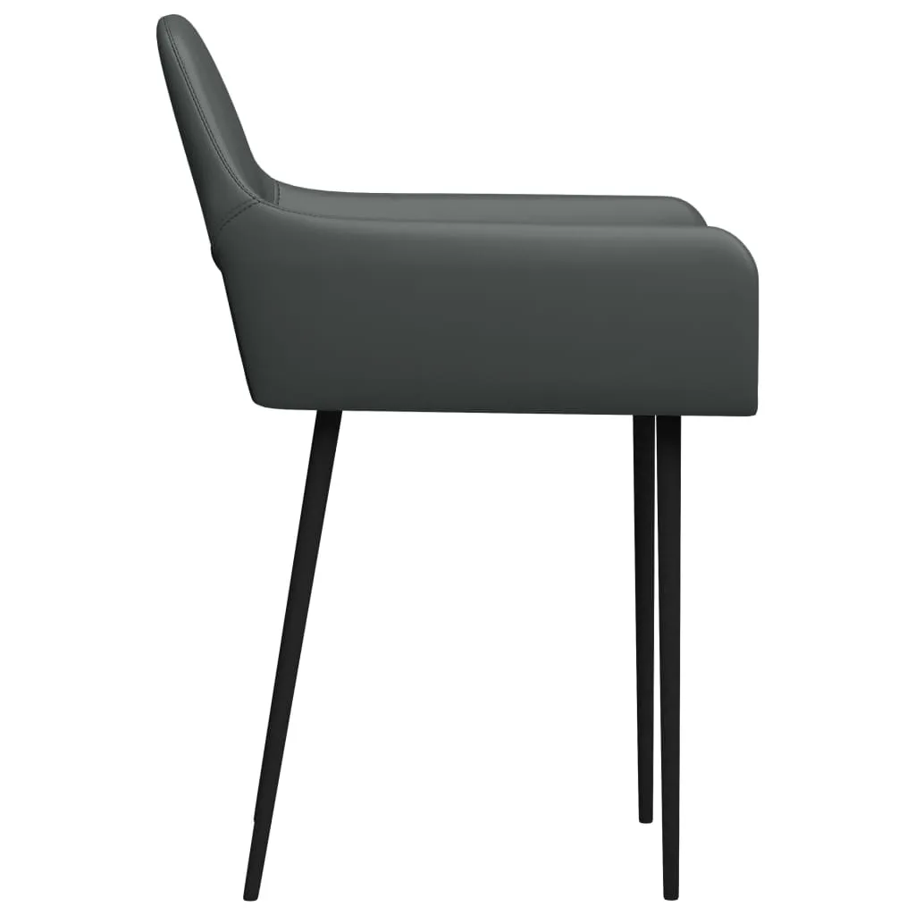 Medina Eetkamerstoelen 2 st kunstleer grijs