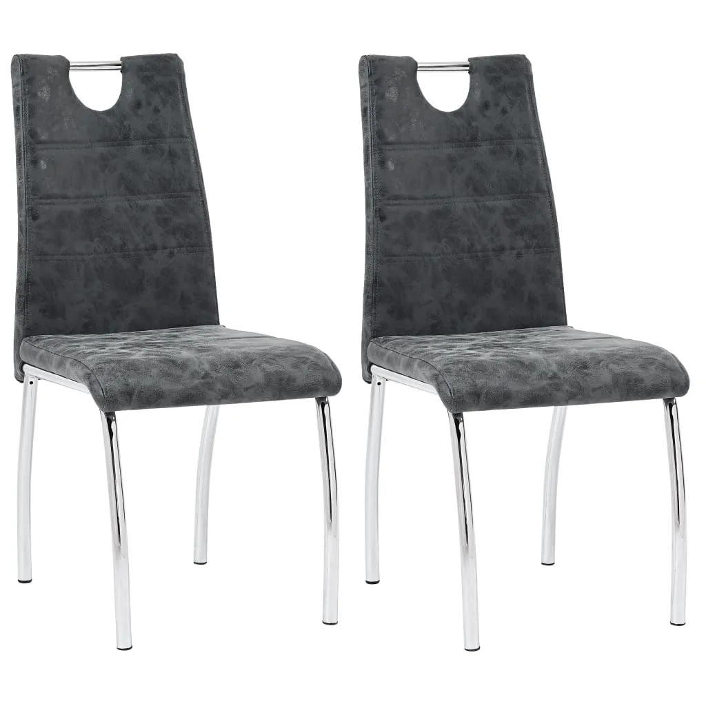 Medina Eetkamerstoelen 2 st kunstleer zwart