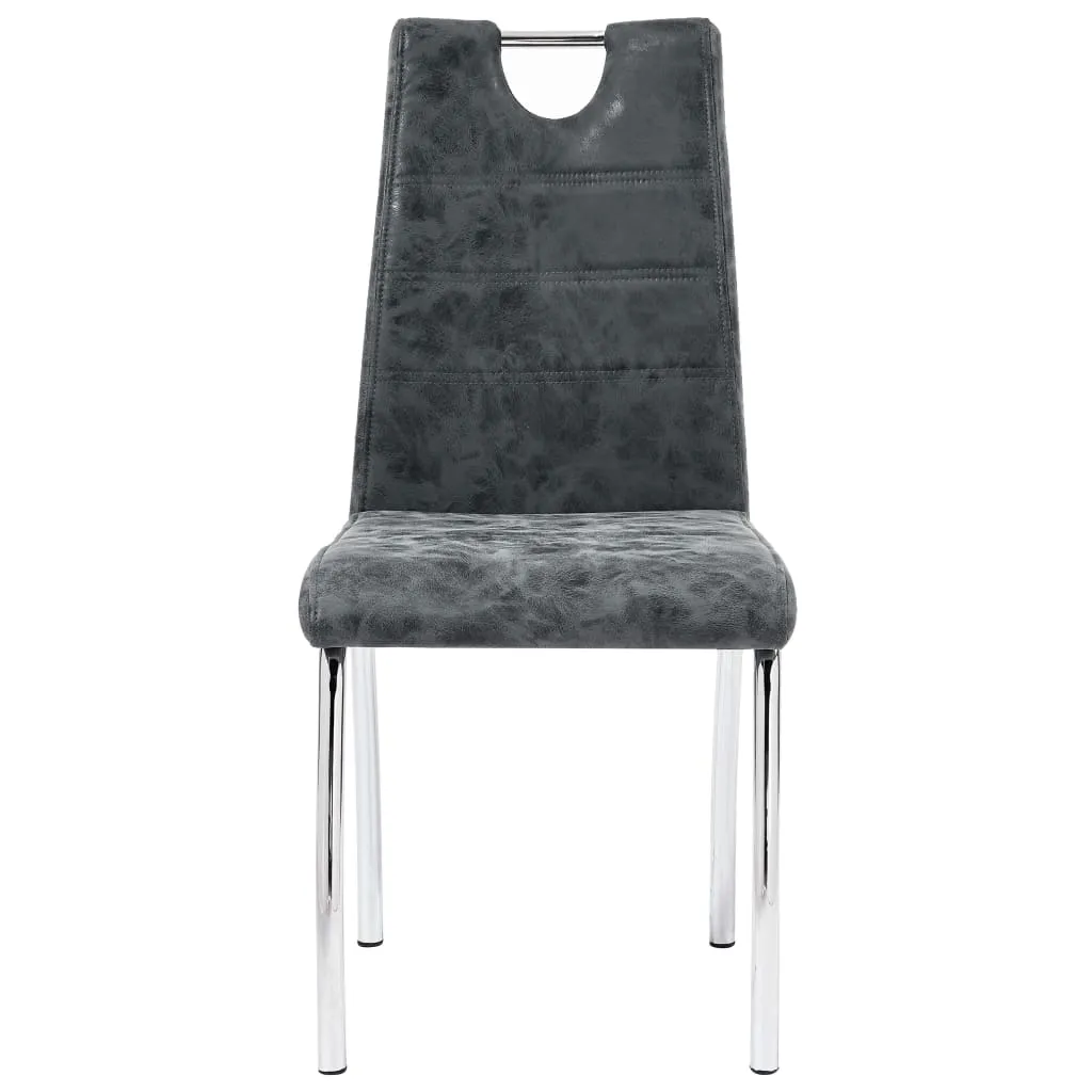 Medina Eetkamerstoelen 2 st kunstleer zwart