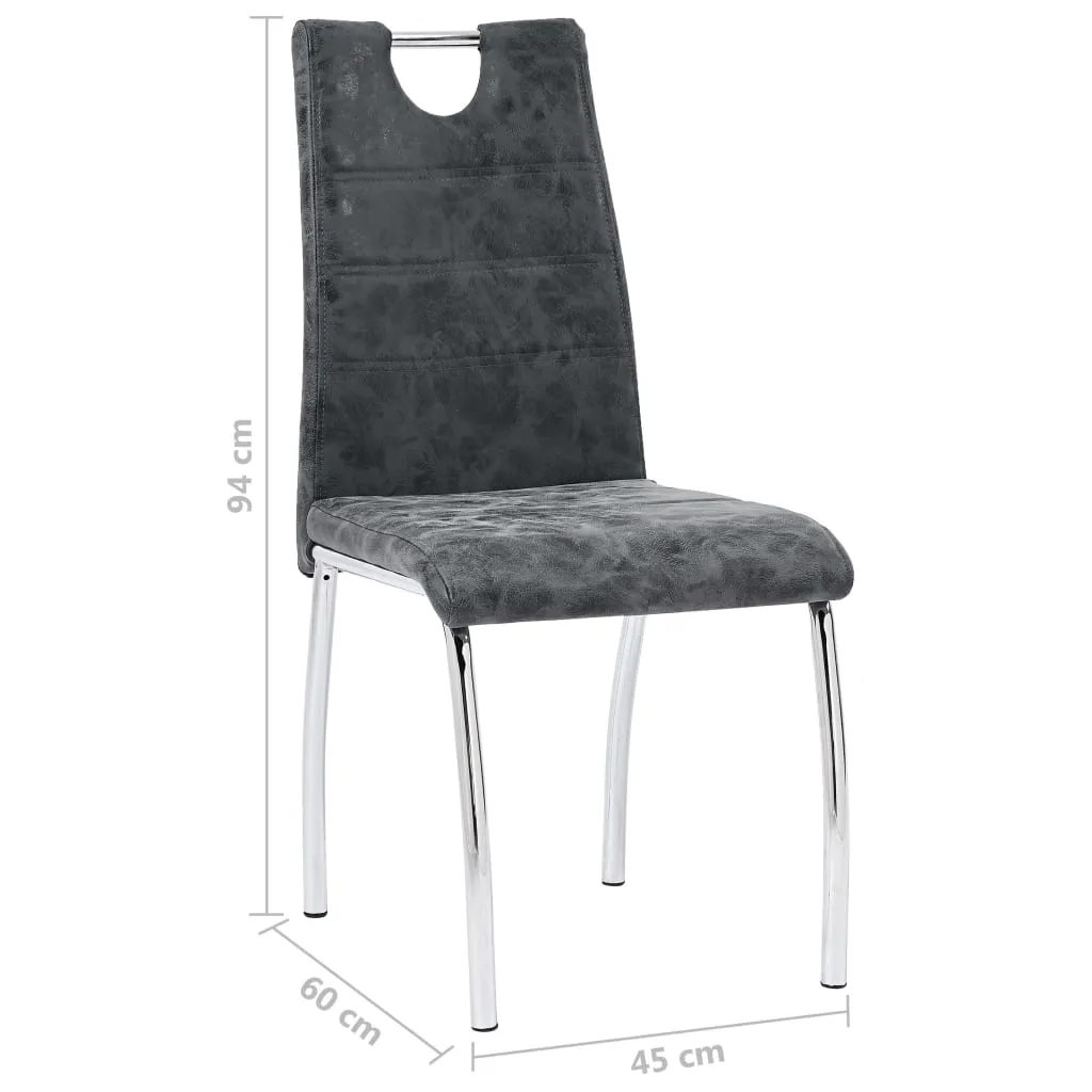 Medina Eetkamerstoelen 2 st kunstleer zwart