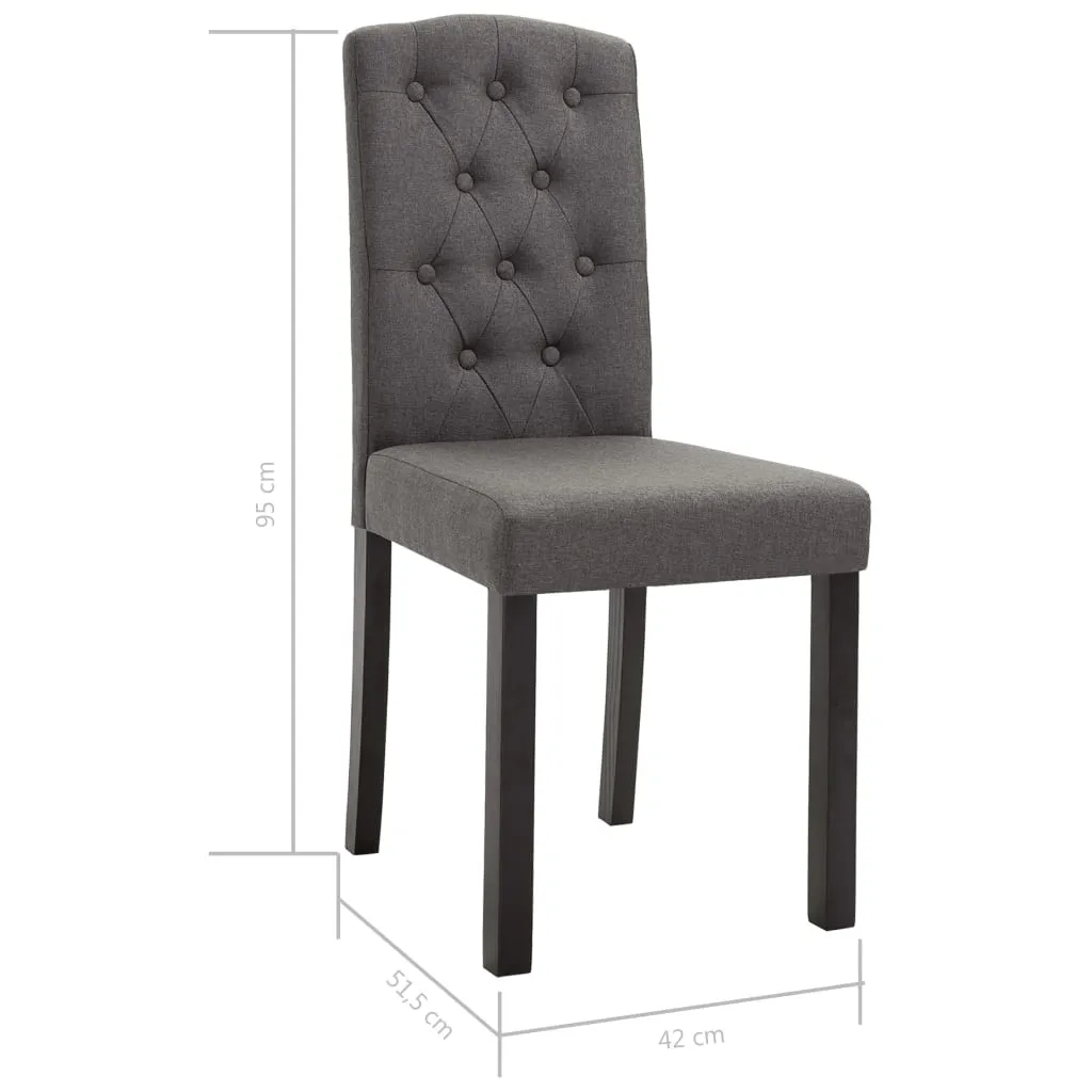 Medina Eetkamerstoelen 2 st stof donkergrijs