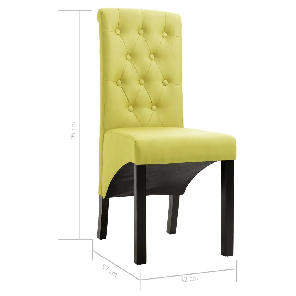 Medina Eetkamerstoelen 2 st stof groen