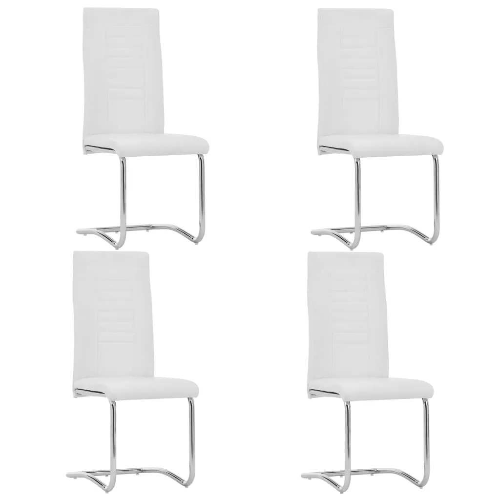 Medina Eetkamerstoelen 4 st kunstleer wit