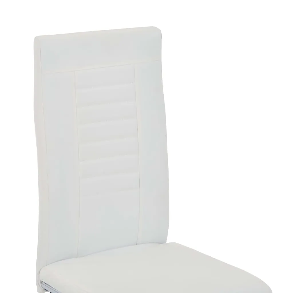 Medina Eetkamerstoelen 4 st kunstleer wit