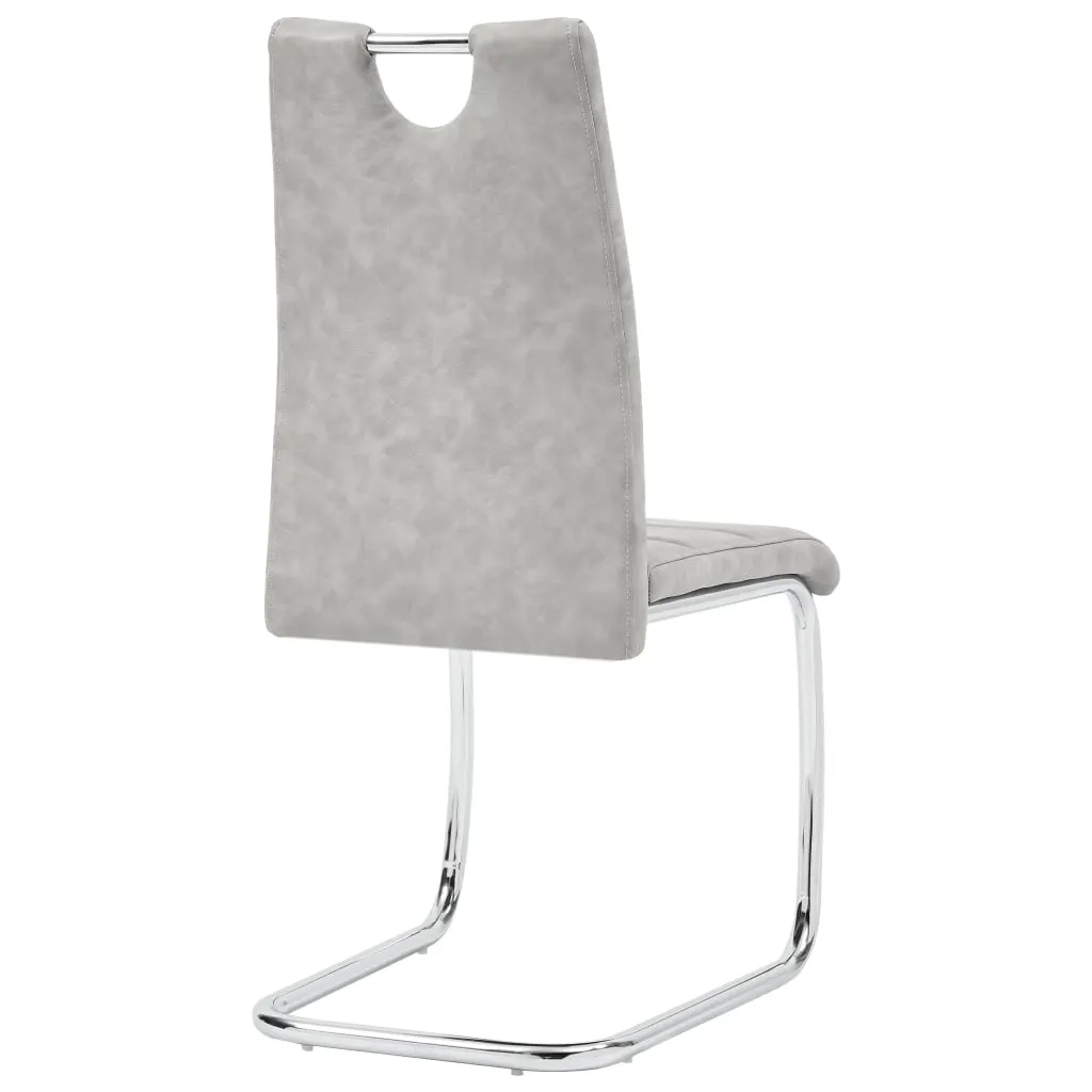 Medina Eetkamerstoelen 6 st kunstleer lichtgrijs