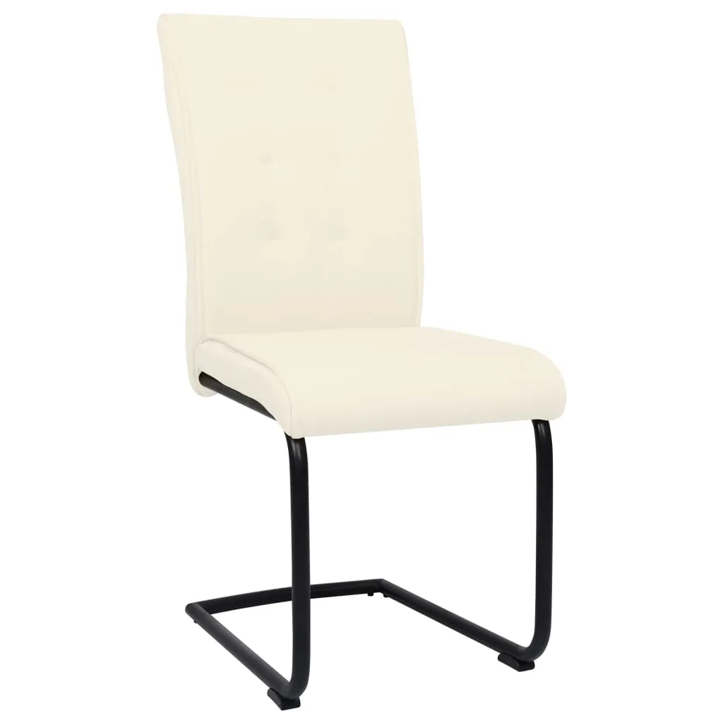 Medina Eetkamerstoelen 6 st stof crème