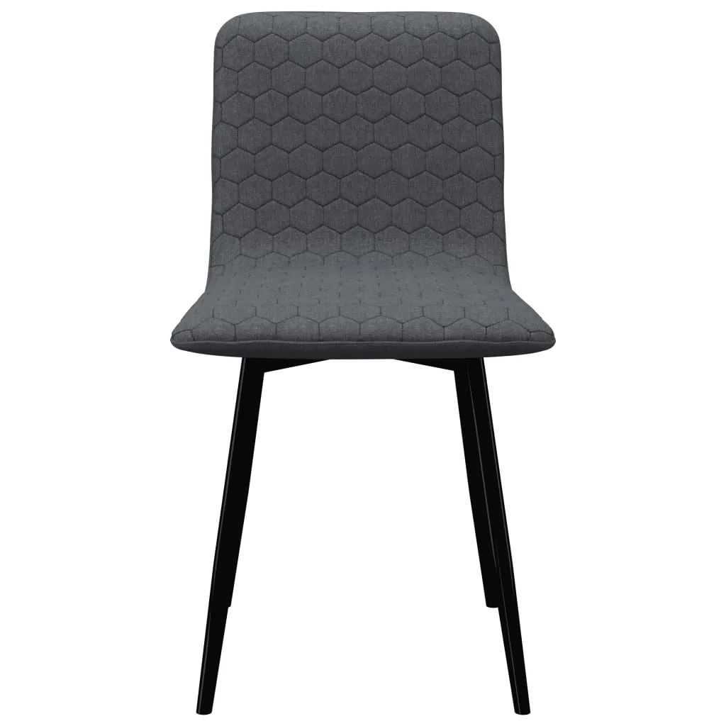 Medina Eetkamerstoelen 6 st stof donkergrijs