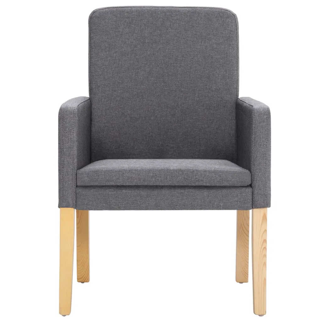Medina Eetkamerstoelen 6 st stof lichtgrijs