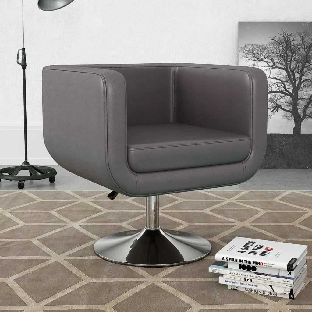 Medina Fauteuil draaibaar kunstleer grijs