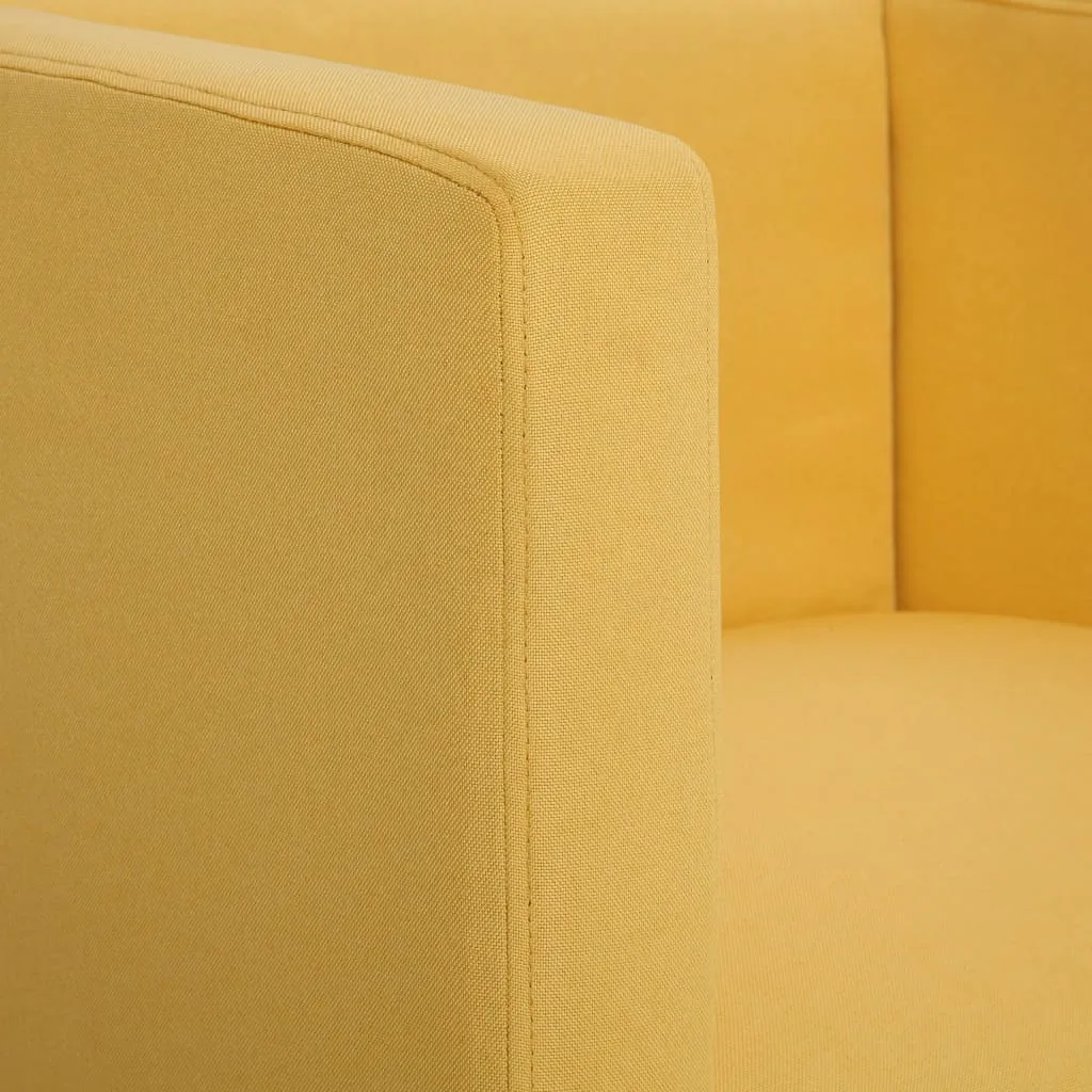 Medina Fauteuil kubus stof geel
