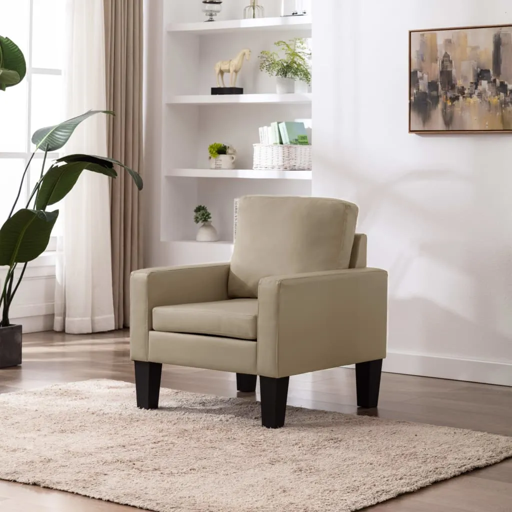 Medina Fauteuil kunstleer cappuccino
