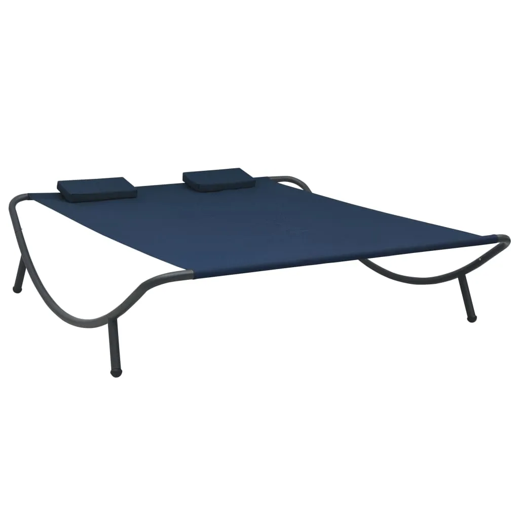 Medina Loungebed stof blauw