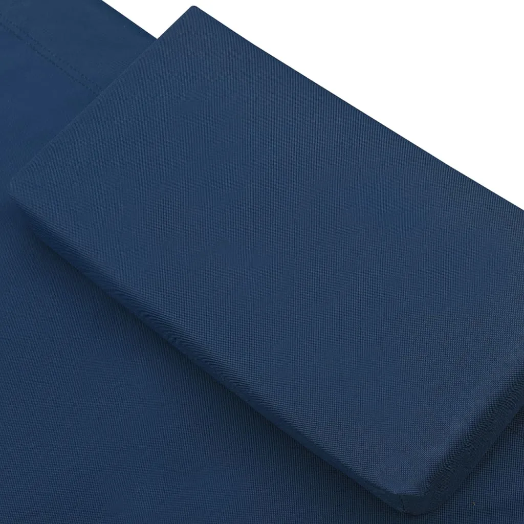 Medina Loungebed stof blauw