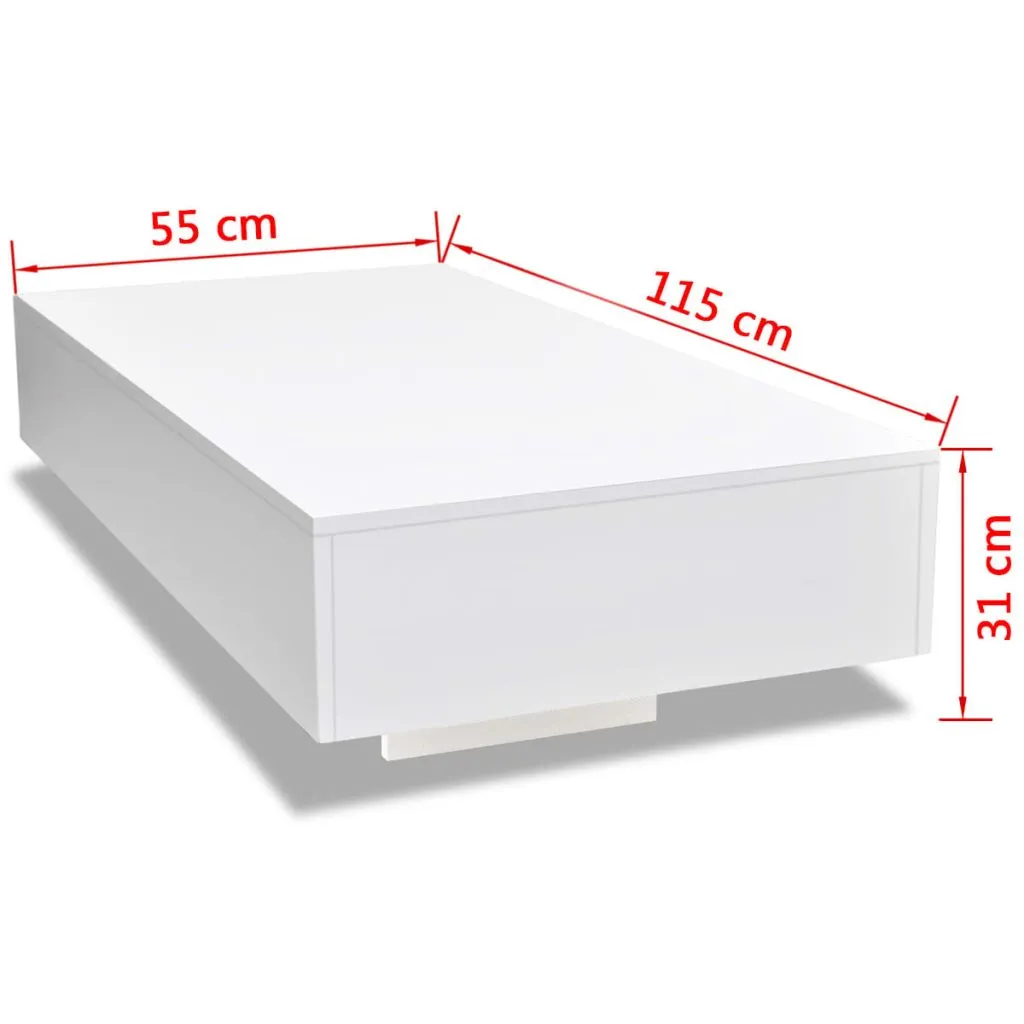 Medina Salontafel hoogglans wit