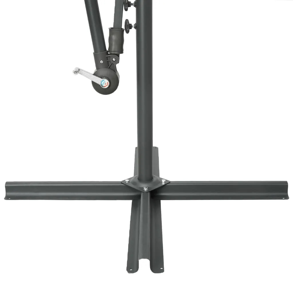 MEDINA ZWEEFPARASOL MET LEDVERLICHTING EN STALEN PAAL 300 CM ZWART