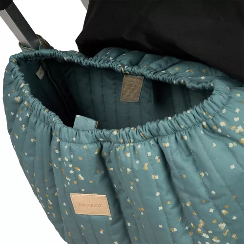 NOBODINOZ KINDERWAGENTAS HYDE PARK  GOLD CONFETTI  MAGIC GREEN