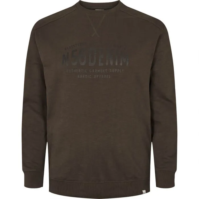 NORTH 56˚4 SWEATER  LETTERS OLIVE