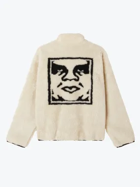 Obey - Icon face sherpa jacket Unbleached - Jassen - Heren