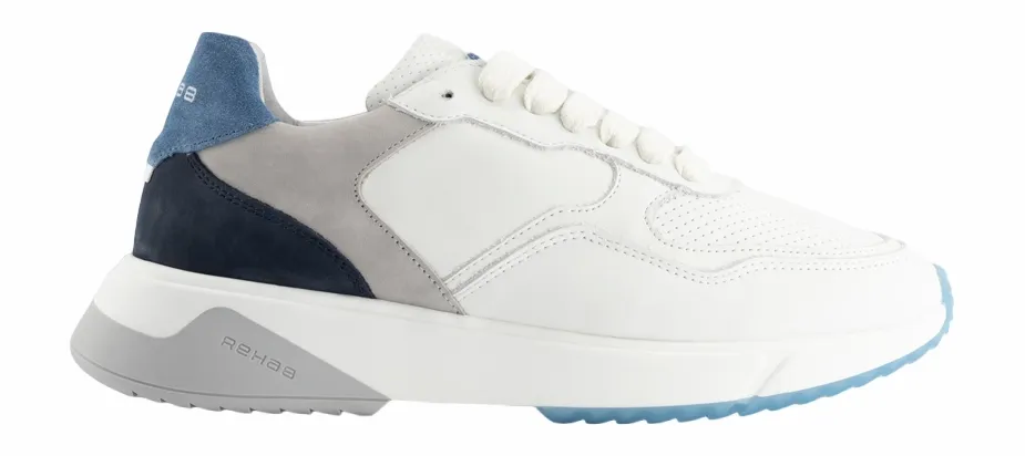 Rehab Men Booster Lthr Nub White Light Grey