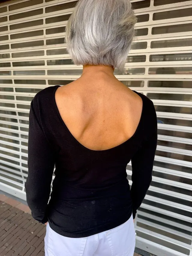Second Female Matima open back tee black