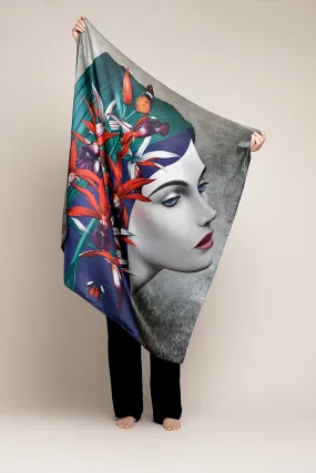 Silk scarf After the rain