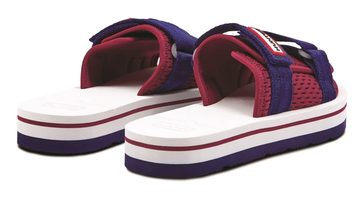 Slipper Hunter Women Original Flatform Beach Slides Red White Black