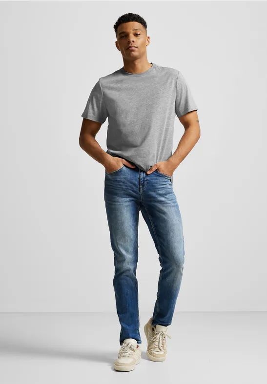 STREET ONE MEN TSHIRT IN GEMENGDE LOOK