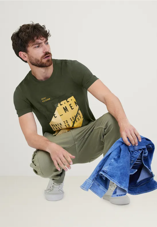 STREET ONE MEN TSHIRT MET PARTPRINT