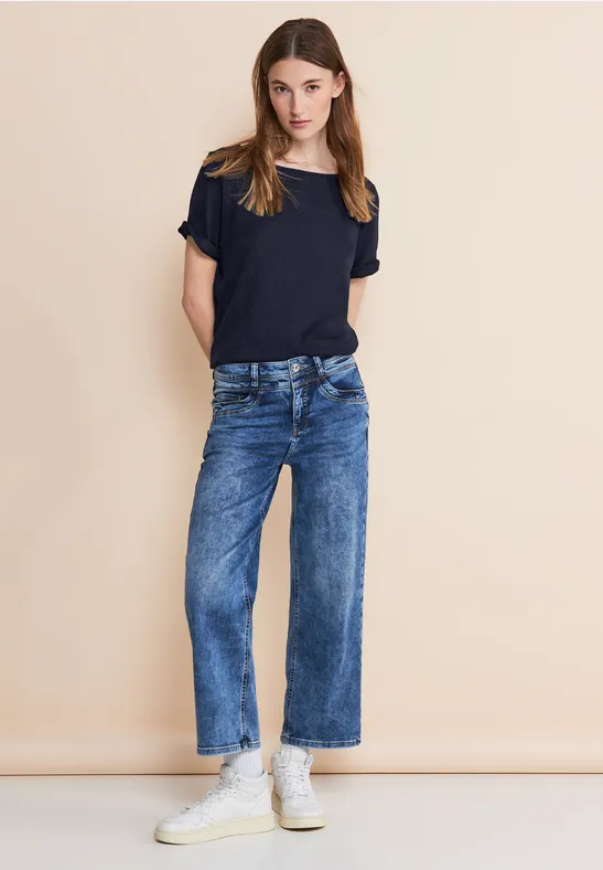 STREET ONE SHIRT IN KNITWEARLOOK